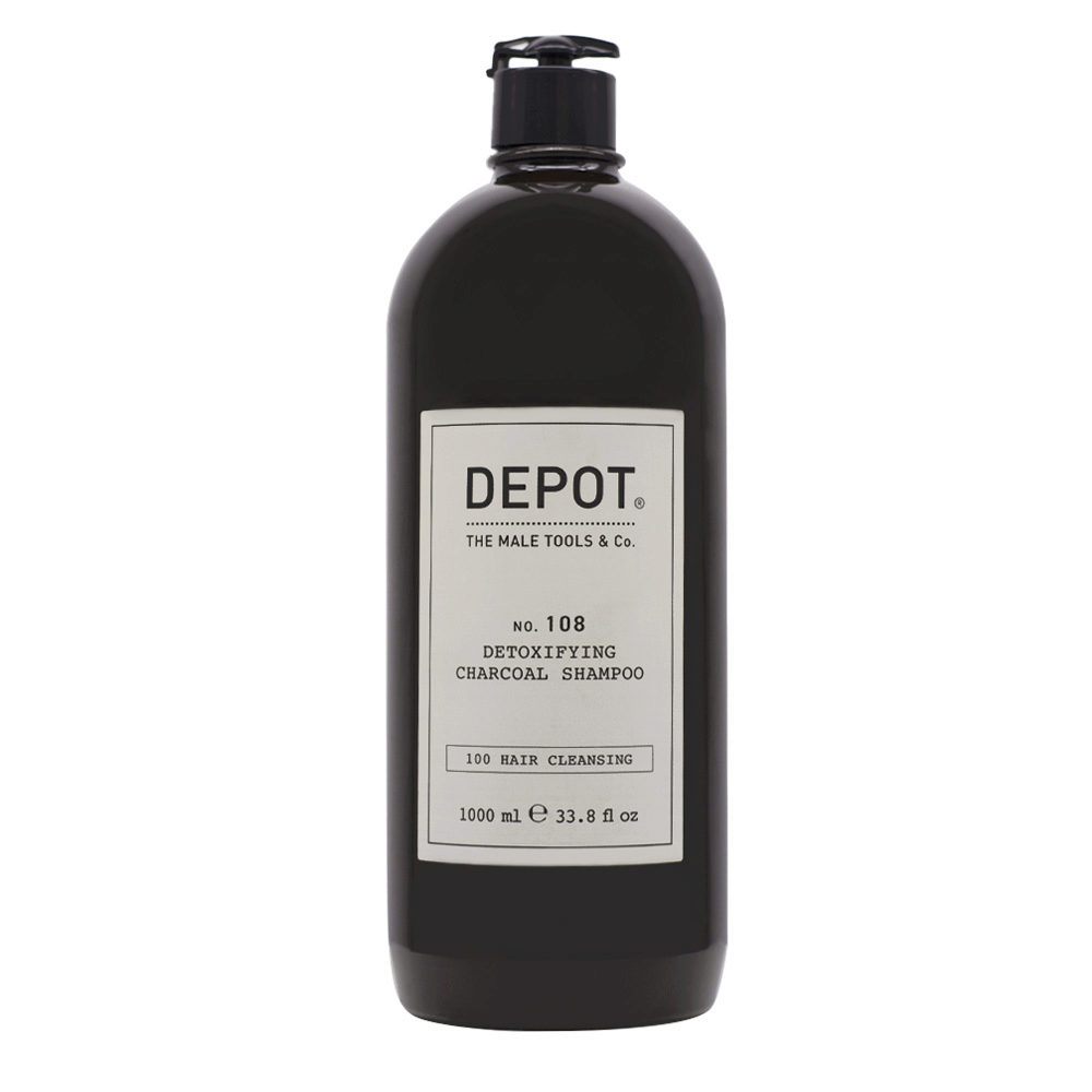 Depot Hair Cleansing No. 108 Detoxifying Charchoal Shampoo 1000ml - detoxifying shampoo