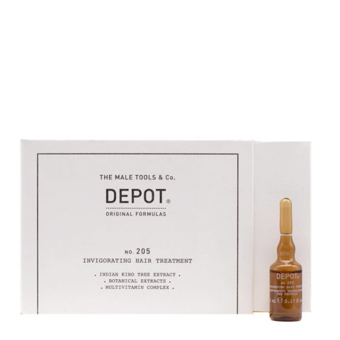 Depot Hair Treatments No. 205 Invigorating Hair Treatment 10x5ml - anti hair loss vials