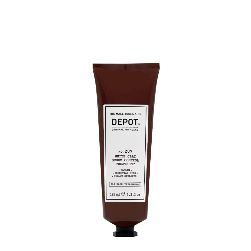 Depot Hair Treatments No.207 White Clay Sebum Control Treatment 125ml - white clay treatment for oily scalp and hair