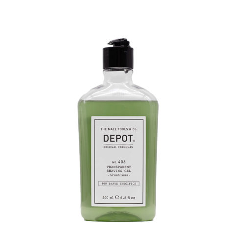 Depot Shave Specifics No.406 Transparent Shaving Gel Brushless 200ml - shaving gel