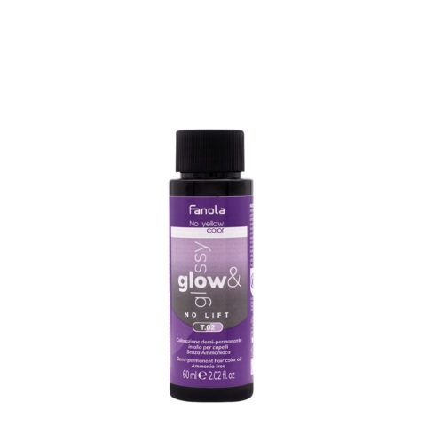 Fanola Glow & Glossy Oil Toner T.02 60ml - semi-permanent oil hair colouring without ammonia