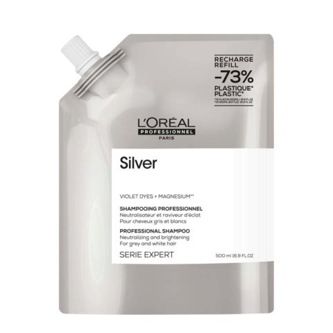 L'Oreal Professionnel Paris Serie Expert Silver Shampoo Refill 500ml - no-yellow shampoo eco-refill