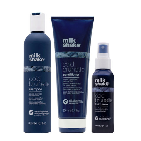 Z.one Concept Milk Shake Cold Brunette Shampoo 300ml Conditioner 250ml Toning Spray 100ml