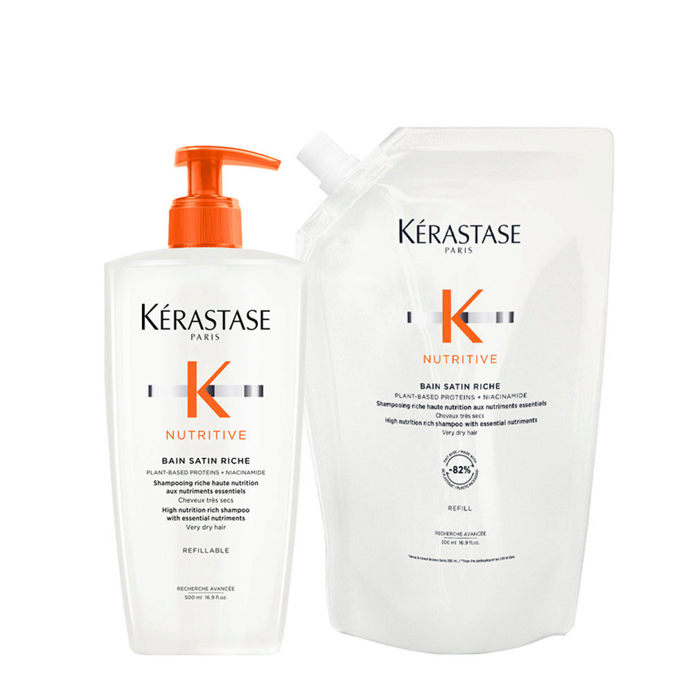 Kerastase Nutritive Bain Satin Riche 500ml + Refill 500ml