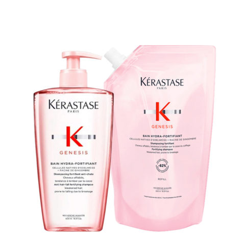 Kerastase Genesis Bain Hydra-Fortifiant 500ml + Refill 500ml