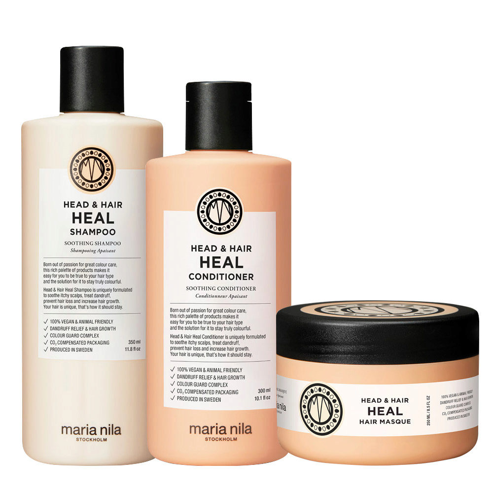 Maria Nila Head & Hair Heal Shampoo 350ml Conditioner 300ml Masque 250ml