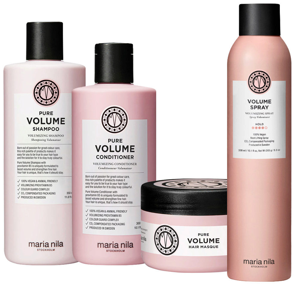 Maria Nila Pure Volume Volumizing Shampoo 350ml Conditioner 300ml Masque 250ml Spray 300ml