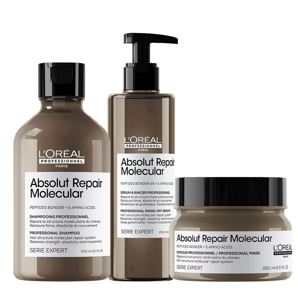 L'Oreal Professionnel Paris Serie Expert Absolut Repair Molecular Shampoo 300ml Liquid Conditioner 250ml Mask 250ml