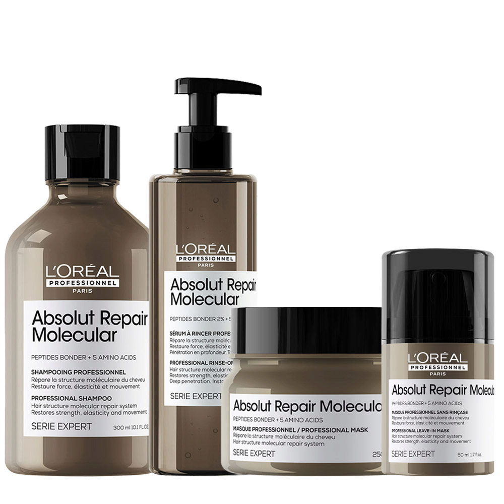 L'Oreal Professionnel Paris Serie Expert Absolut Repair Molecular 300ml Conditioner 250ml Mask 250 Leave-in 100ml