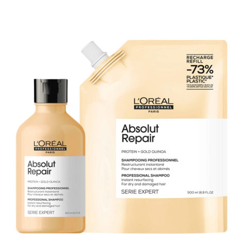 L'Oréal Professionnel Paris Serie Expert Absolut Repair Shampoo 300ml + Refill 500ml