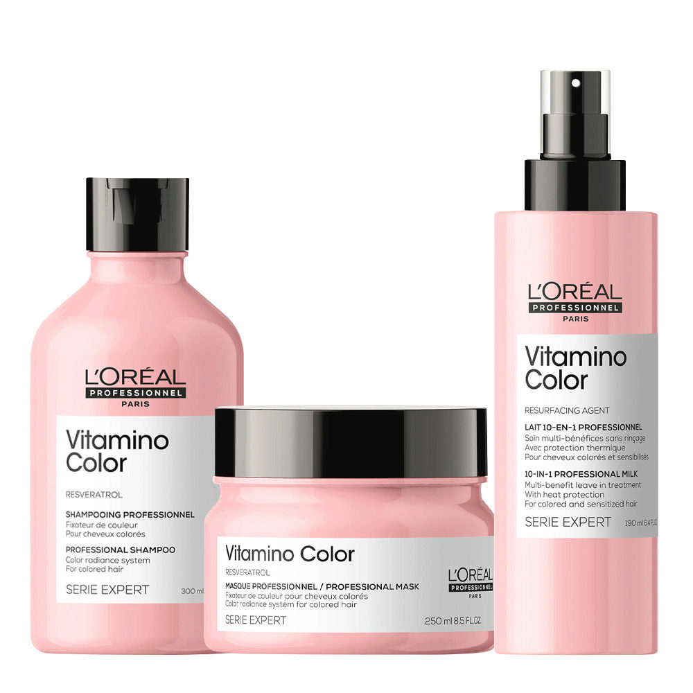 L'Oréal Professionnel Paris Serie Expert Vitamino Color Shampoo 300ml Mask 250ml Spray 10in1 190ml