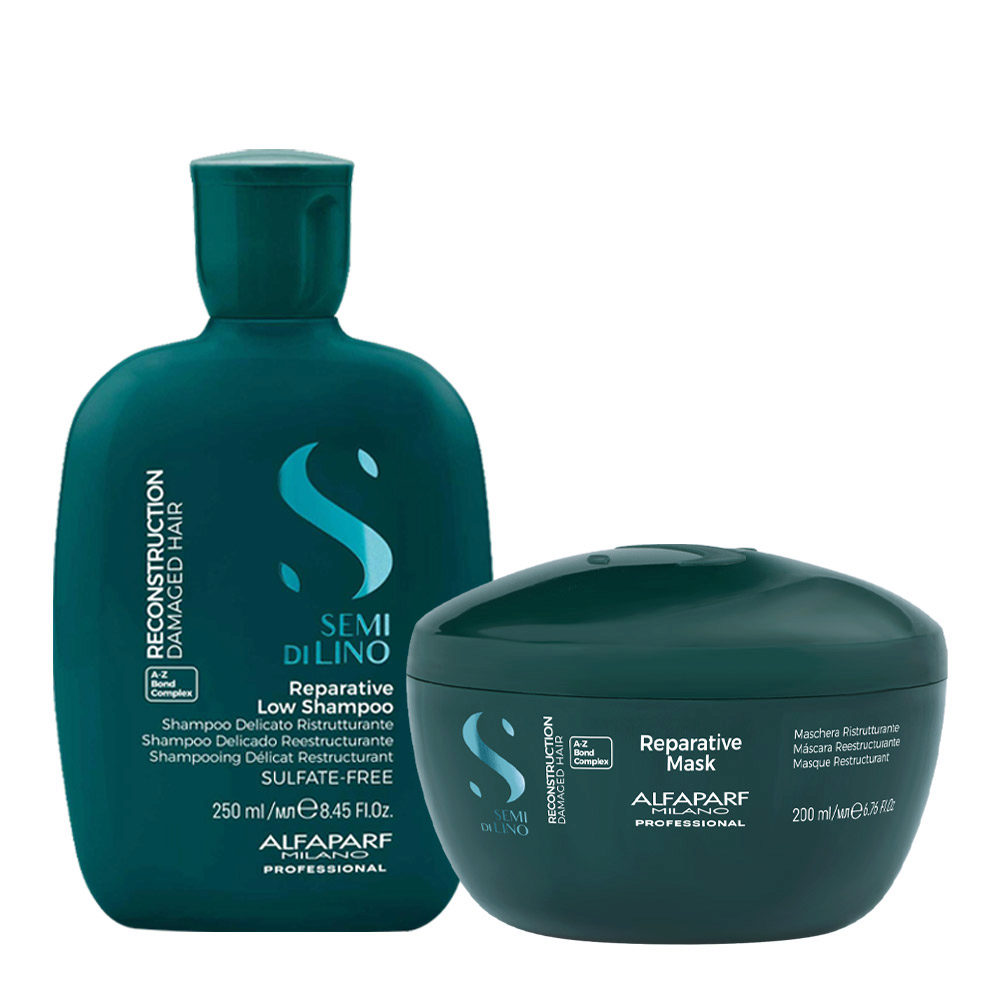 Alfaparf Milano Semi di Lino Reconstruction Reparative Low Shampoo 250ml Mask 200ml