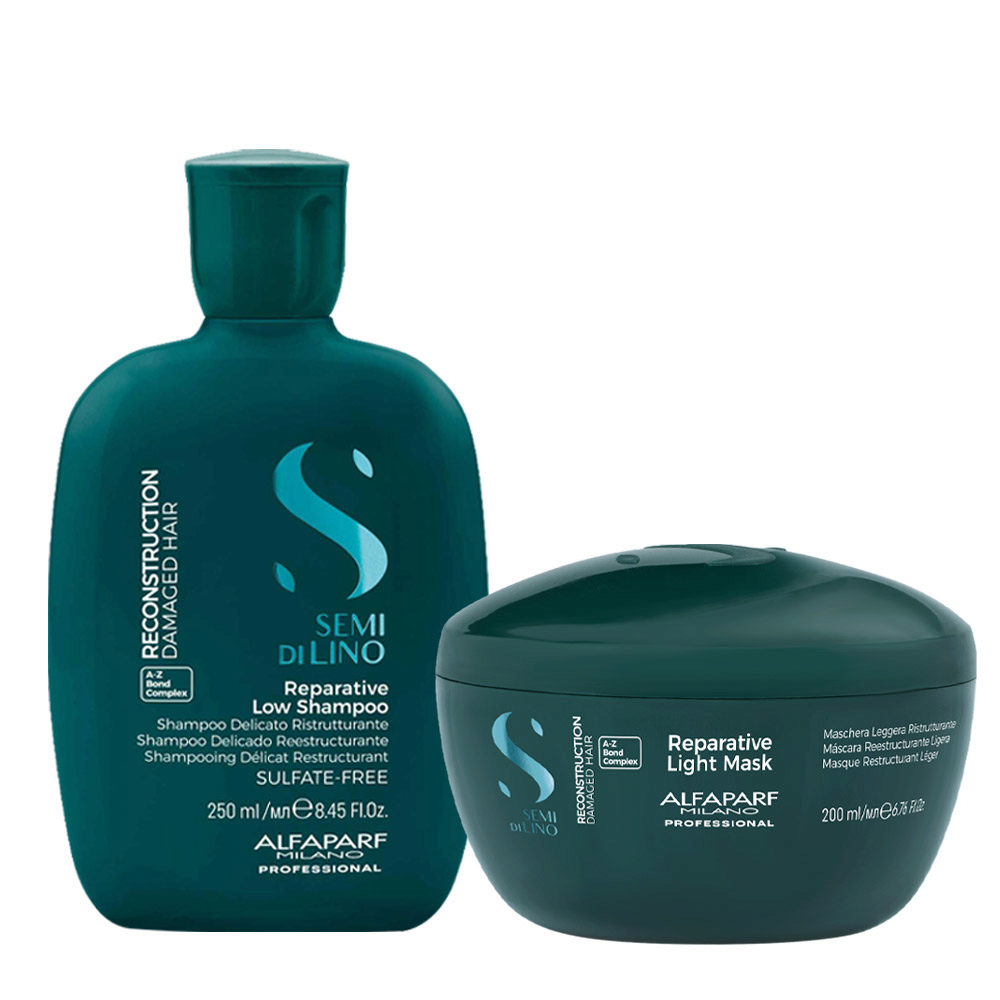 Alfaparf Milano Semi di Lino Reconstruction Reparative Low Shampoo 250ml Light Mask 200ml