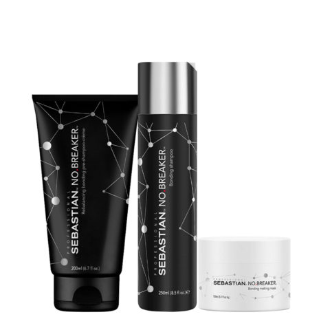 Sebastian No Breaker Rebalancing Bonding Pre-Shampoo Cream 200ml Shampoo 250ml Melting Mask 150ml