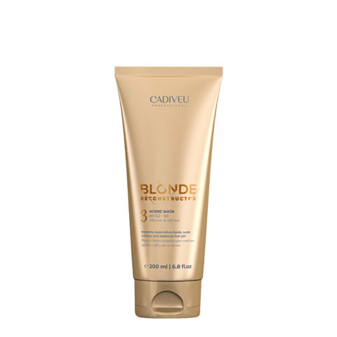 Cadiveu Blonde Reconstructor Acidic Mask N.3 200ml - acidic pH mask for blonde hair