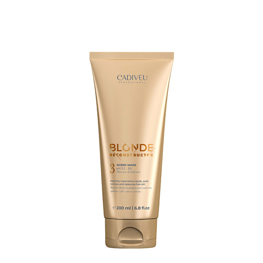 Cadiveu Blonde Reconstructor Acidic Mask N.3 200ml - acidic pH mask for blonde hair