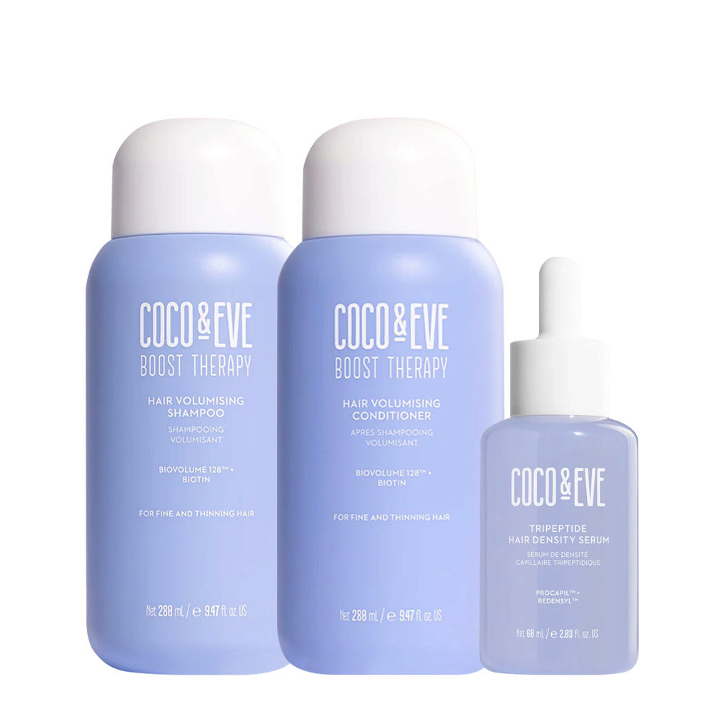 Coco & Eve Boost Therapy Hair Volumising Shampoo 280ml Conditioner 280ml Serum 60ml