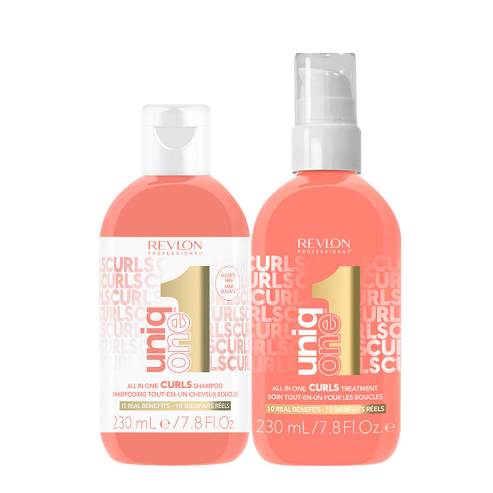 Revlon Uniq One Curls Shampoo 230ml Treatment 230ml