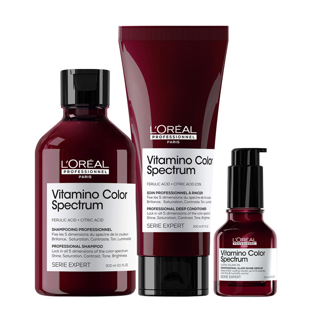 L'Oréal Professionnel Paris Vitamino Color Spectrum Shampoo 300ml Conditioner 200ml Serum 50ml