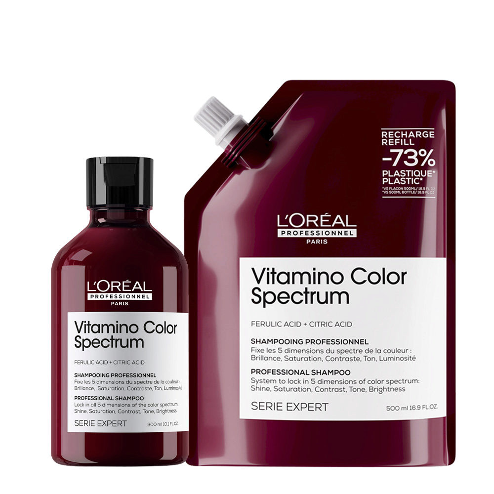 L'Oréal Professionnel Paris Vitamino Color Spectrum Shampoo 300ml + Refill 500ml