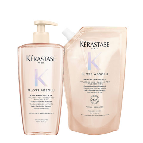 Kerastase Gloss Absolu Bain 500ml + Refill 500ml